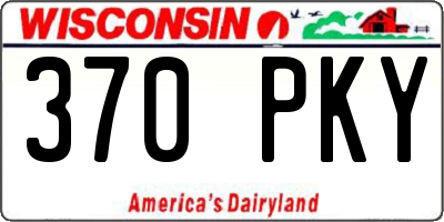 WI license plate 370PKY