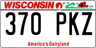 WI license plate 370PKZ