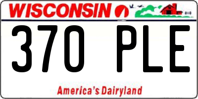 WI license plate 370PLE