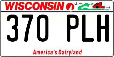 WI license plate 370PLH