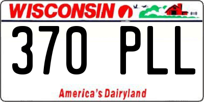 WI license plate 370PLL