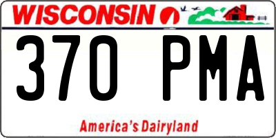 WI license plate 370PMA