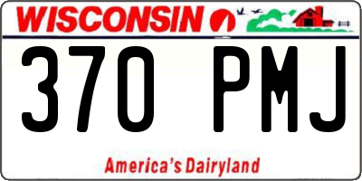 WI license plate 370PMJ