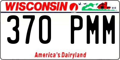 WI license plate 370PMM