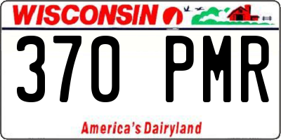 WI license plate 370PMR