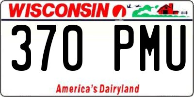 WI license plate 370PMU