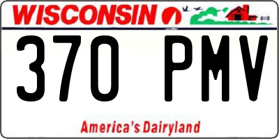 WI license plate 370PMV