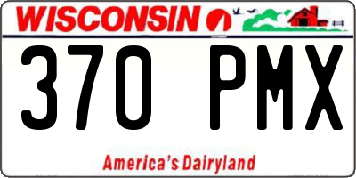 WI license plate 370PMX