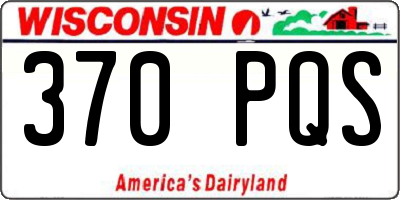 WI license plate 370PQS