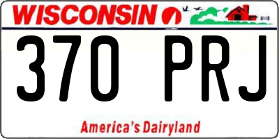 WI license plate 370PRJ