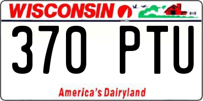 WI license plate 370PTU