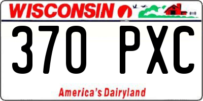 WI license plate 370PXC
