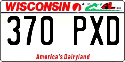 WI license plate 370PXD
