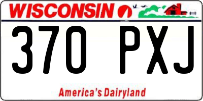 WI license plate 370PXJ