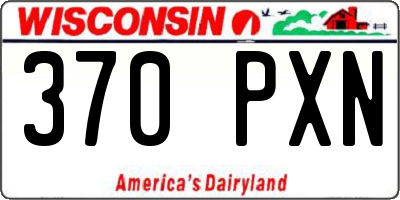 WI license plate 370PXN
