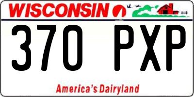 WI license plate 370PXP