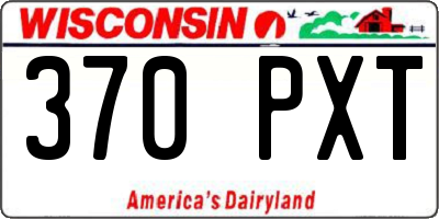 WI license plate 370PXT