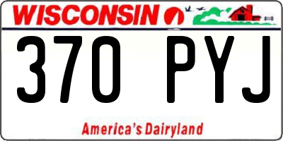 WI license plate 370PYJ