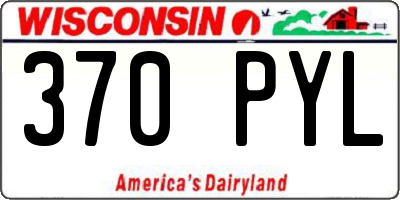 WI license plate 370PYL