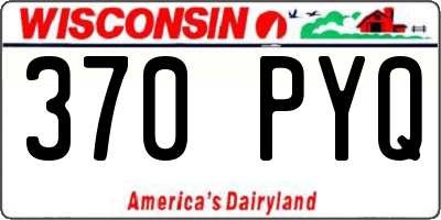 WI license plate 370PYQ