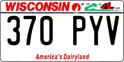 WI license plate 370PYV