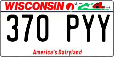 WI license plate 370PYY