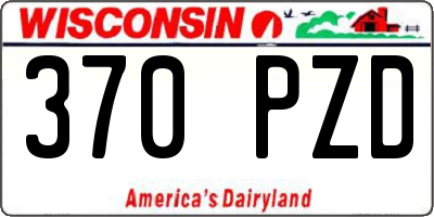 WI license plate 370PZD