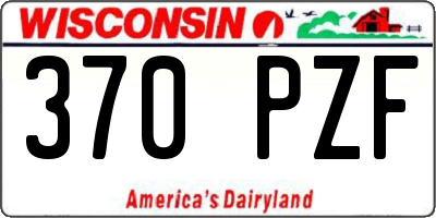 WI license plate 370PZF
