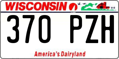 WI license plate 370PZH