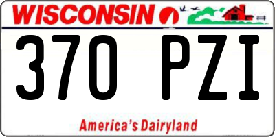 WI license plate 370PZI