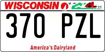 WI license plate 370PZL