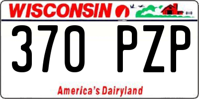 WI license plate 370PZP