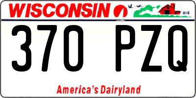WI license plate 370PZQ