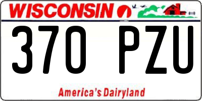 WI license plate 370PZU