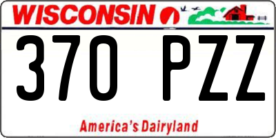 WI license plate 370PZZ