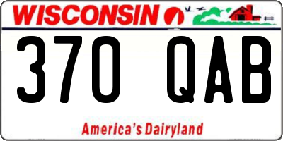 WI license plate 370QAB