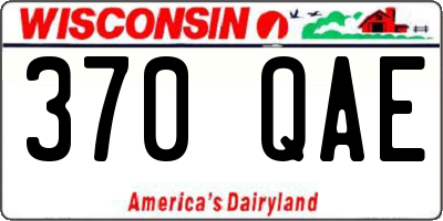 WI license plate 370QAE