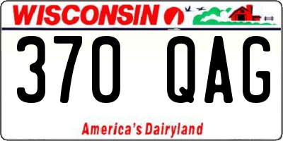 WI license plate 370QAG