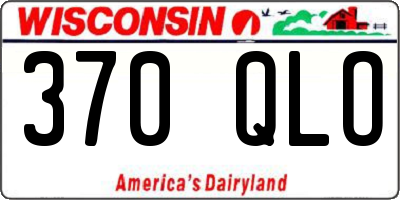 WI license plate 370QLO