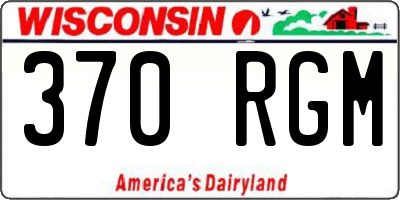 WI license plate 370RGM