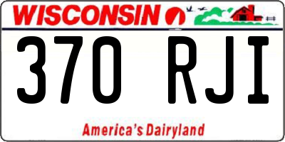 WI license plate 370RJI