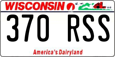 WI license plate 370RSS