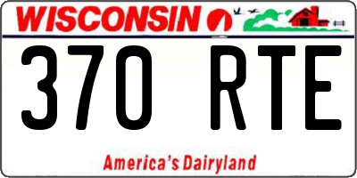 WI license plate 370RTE