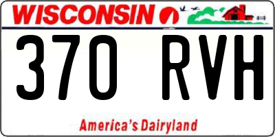 WI license plate 370RVH