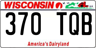 WI license plate 370TQB