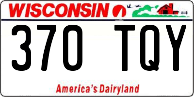 WI license plate 370TQY
