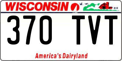 WI license plate 370TVT