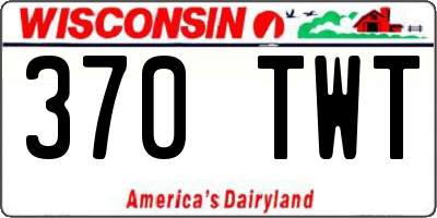 WI license plate 370TWT