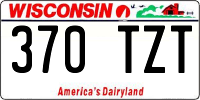 WI license plate 370TZT