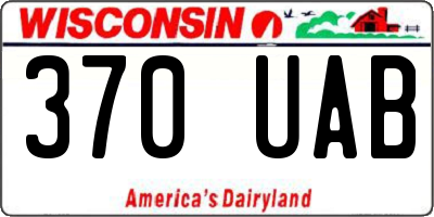 WI license plate 370UAB